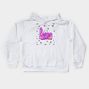 Luna - Flowers and dots Name Luna Kids Hoodie